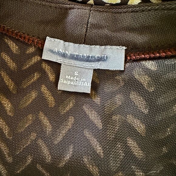 Ann Taylor Top Women S Brown Beige Halter Tank Sleeveless Boho Cottage Twee Y2K - Picture 3 of 7